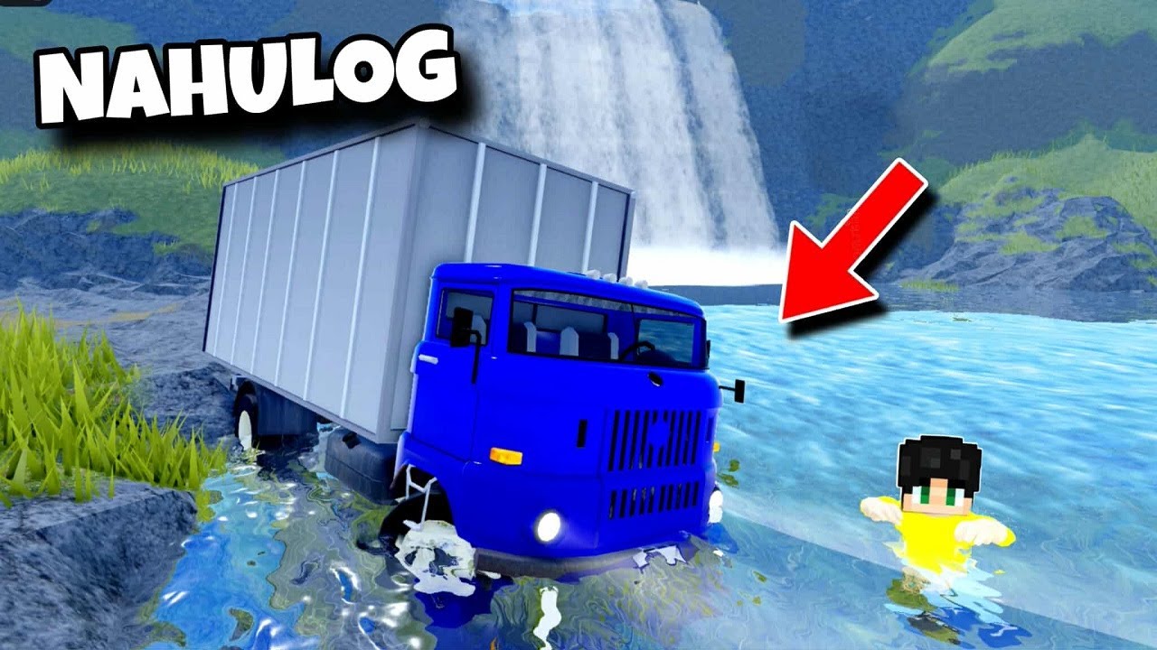 NAHULOG sa ILOG ang TRUCK na PANG DELIVER sa ROBLOX