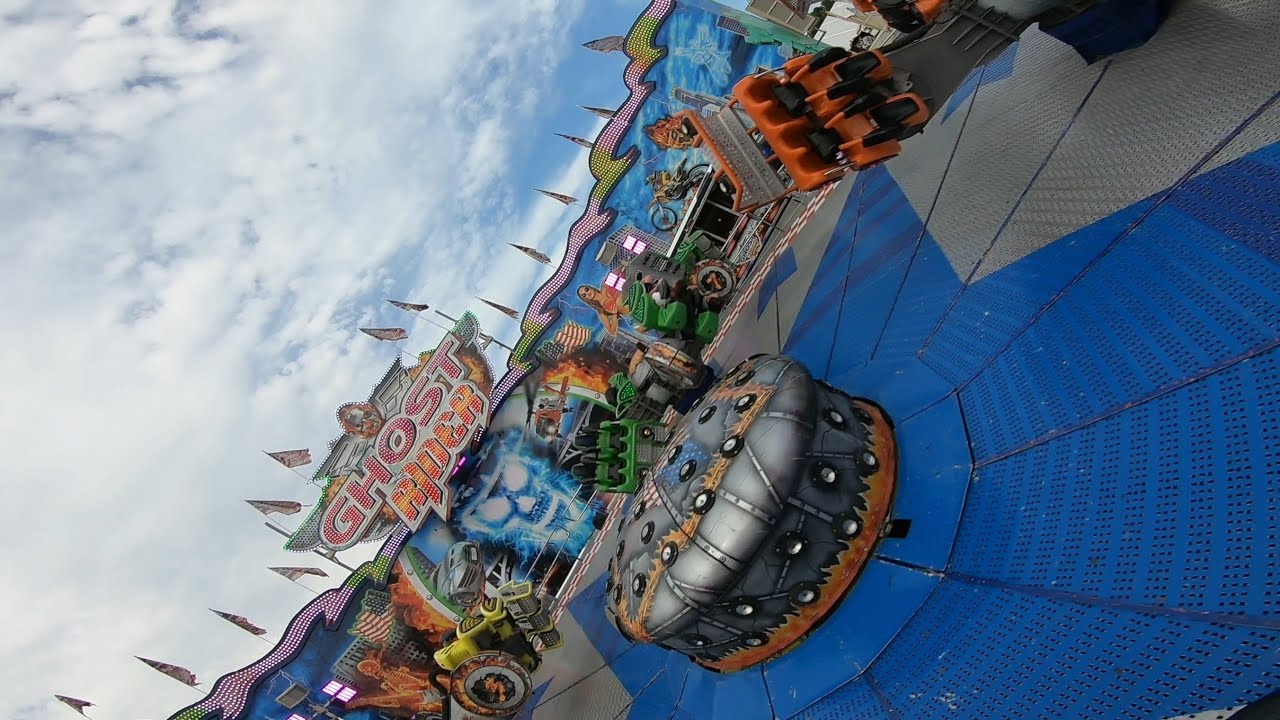 HUSS Booster Ghostrider (Löffelhardt) Straubing Gäubodenvolksfest 2018 POV Onride