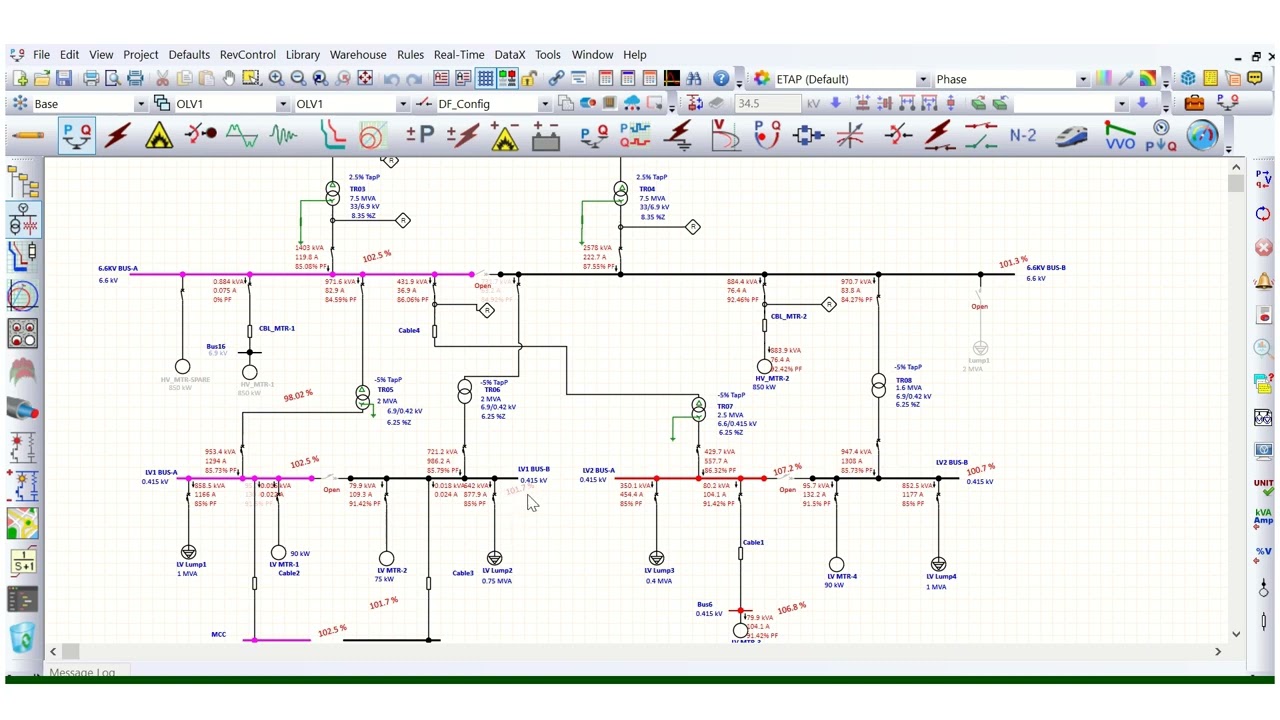 ETAP Load Flow Analysis II How to Apply Load Diversity Factor