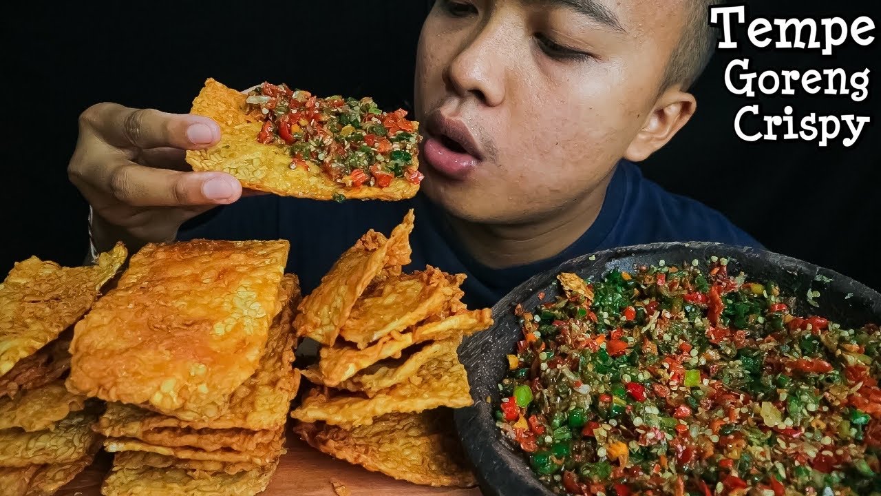 MUKBANG GORENGAN DAN CABE CINCANG | MUKBANG TEMPE GORENG PEDAS