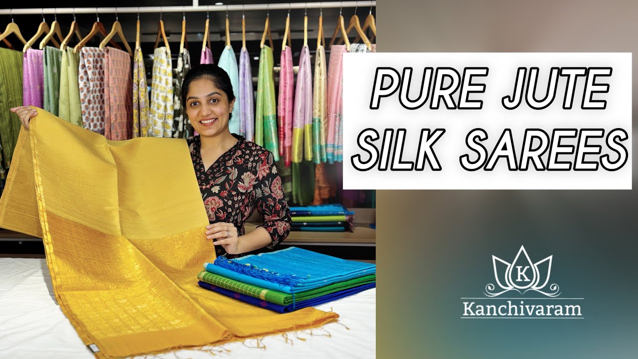 Pure Jute Silk Sarees #sareelove #kanchipattu