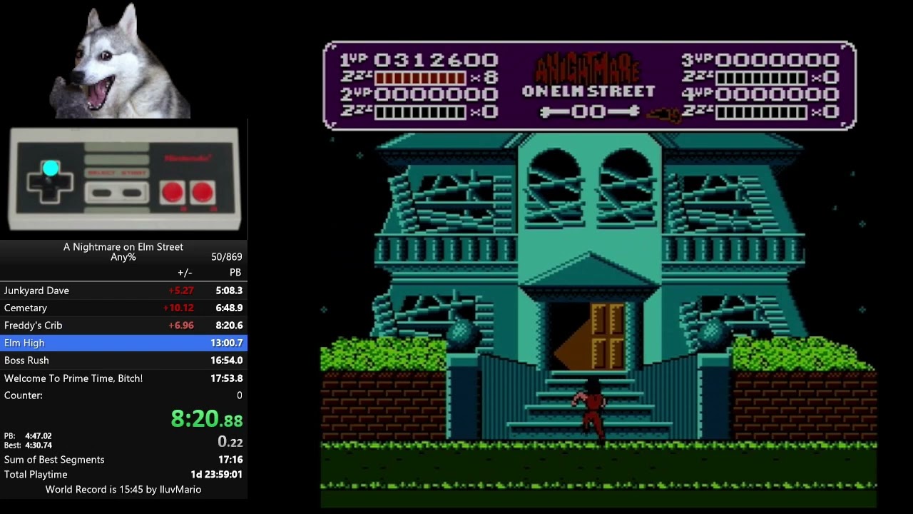 A Nightmare on Elm St NES Speedrun in 17 33