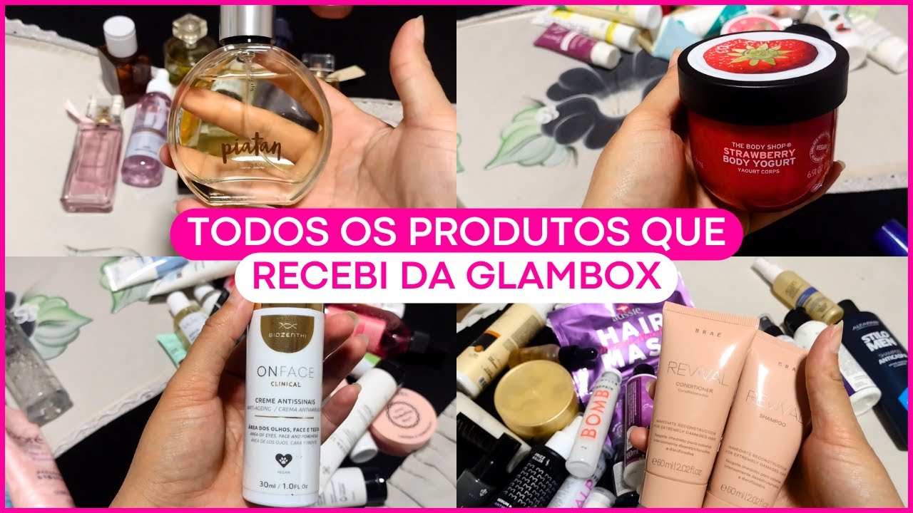 TODOS OS PRODUTOS QUE RECEBI DA GLAMBOX EM 2 ANOS DE ASSINATURA