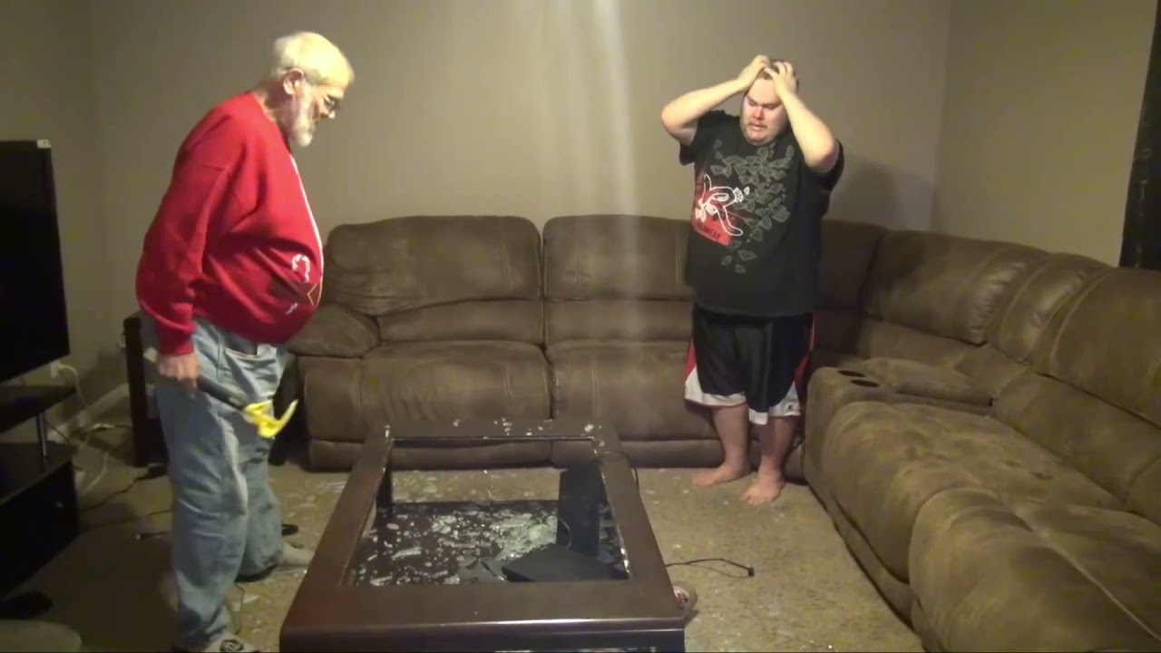 Angry Grandpa Destroys PS4! Sparta Mario World Remix