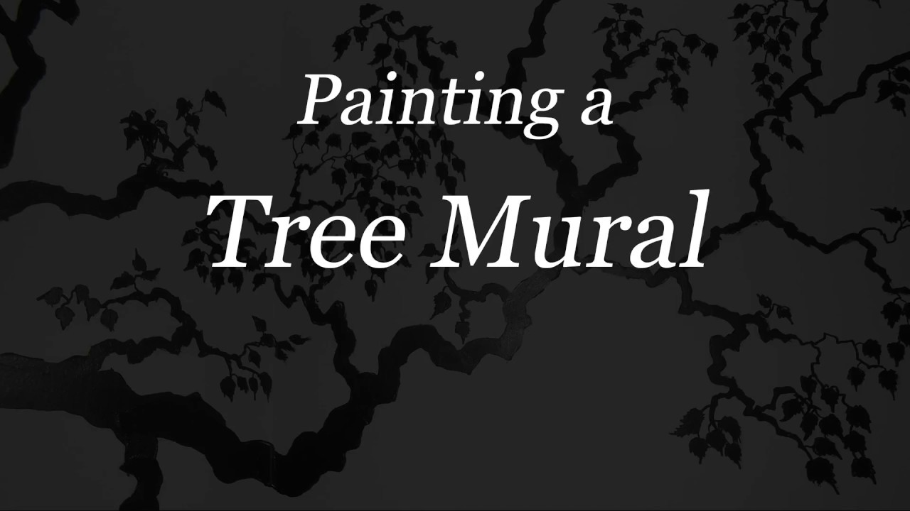 Painting a Bathroom Tree Mural