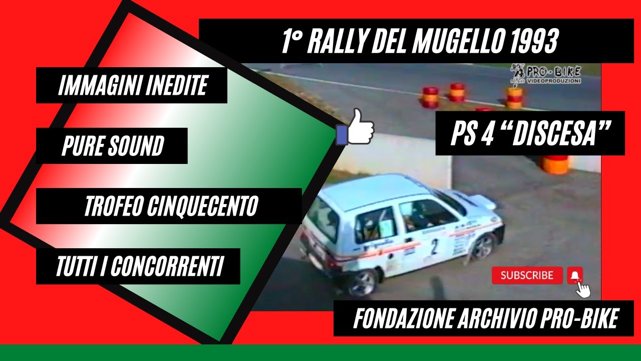 1' Gara Trofeo Cinquecento Rally del Mugello 1993 Ps 3 