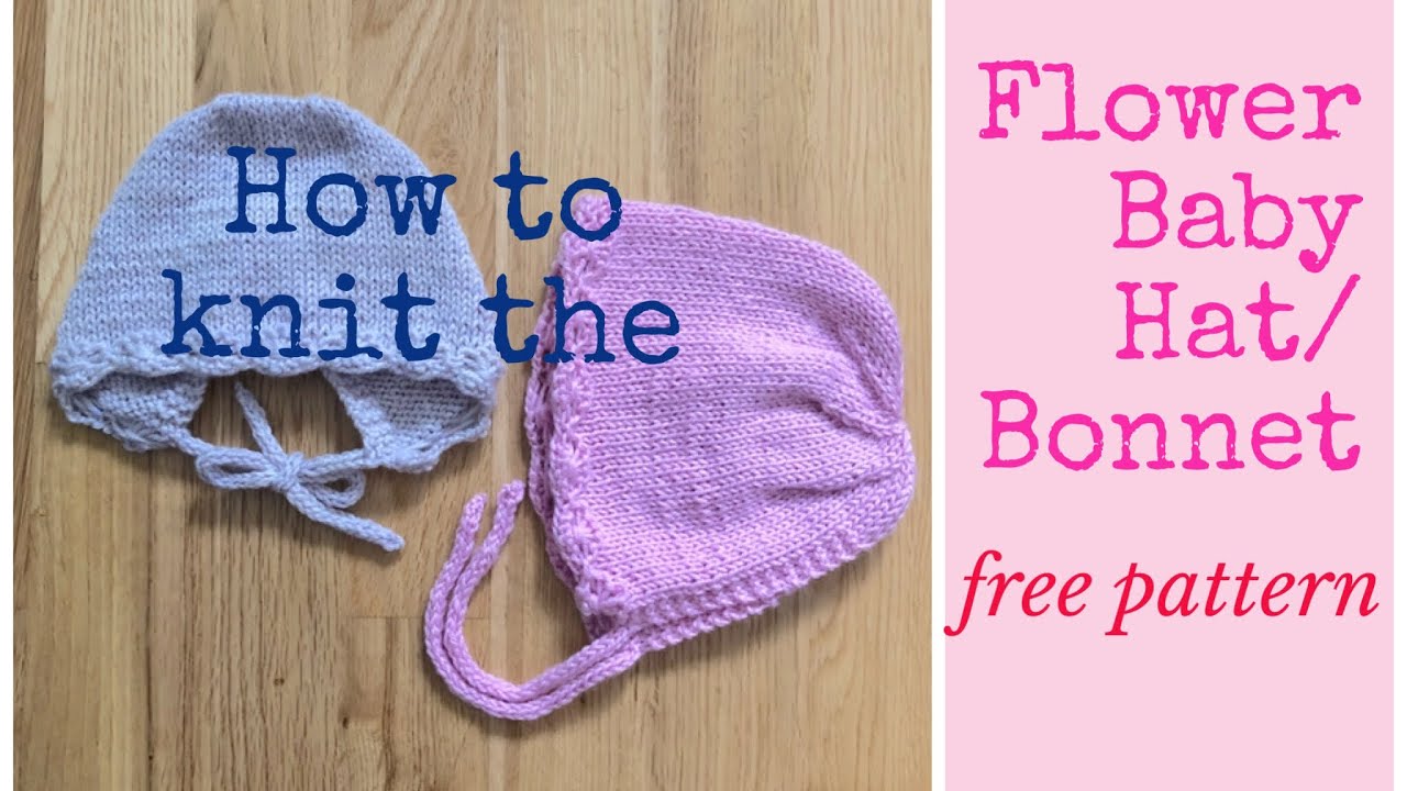 How to knit a Baby Hat: Flower Baby Hat | TeoMakes