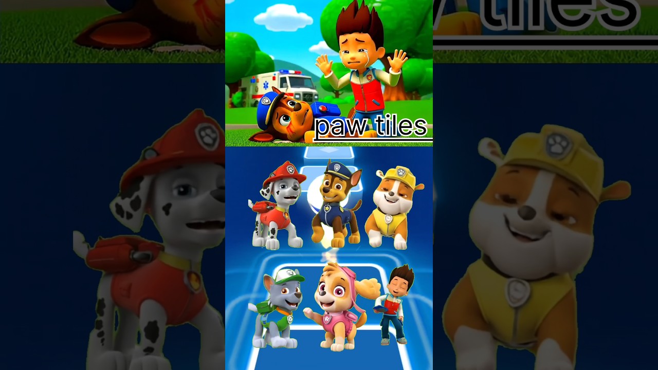 PAW Patrol:  - Zuma - Skye 🆚  Marshall - Ryder 🆚 Chase - Rocky Tiles Hop EDM Rush 🎧🤍