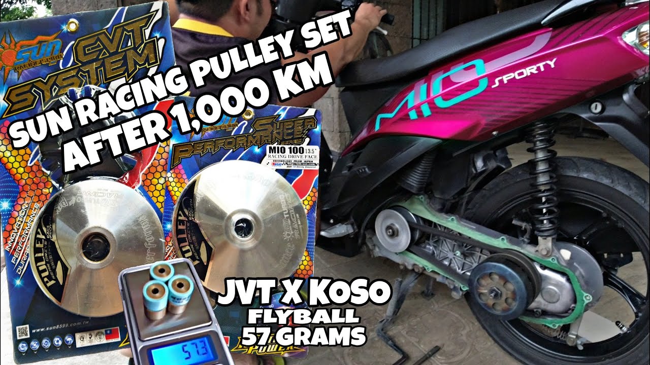 SUN RACING PULLEY SET JVT KOSO FLYBALL REVIEW MIO SPORTY SOULTY