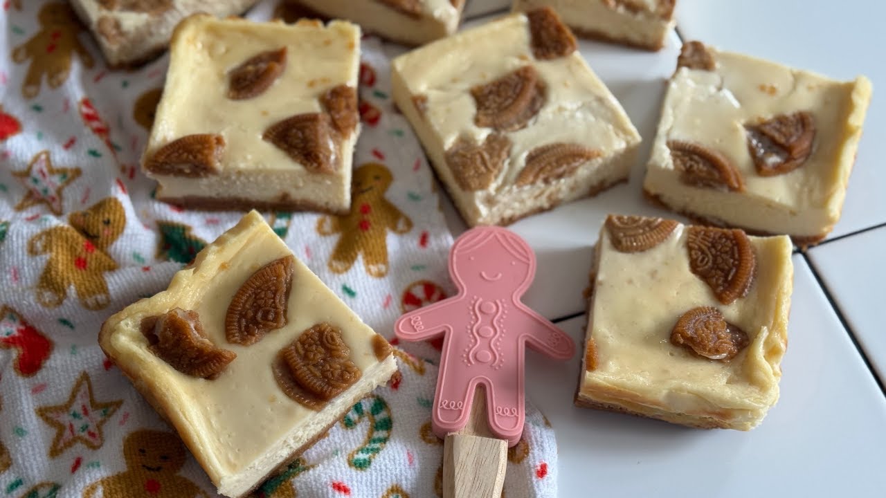 Gingerbread Oreo Cheesecake Slices