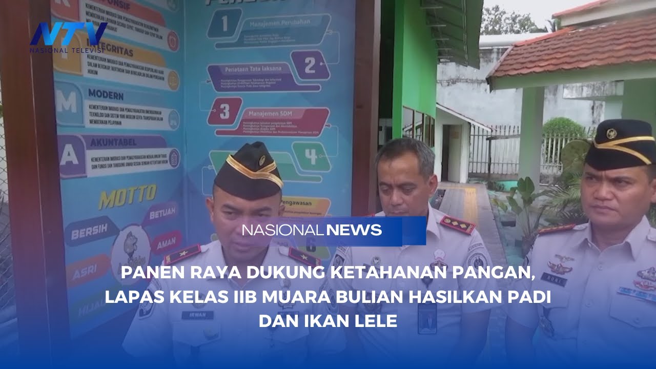 PANEN RAYA DUKUNG KETAHANAN PANGAN, LAPAS KELAS IIB MUARA BULIAN HASILKAN PADI DAN IKAN LELE