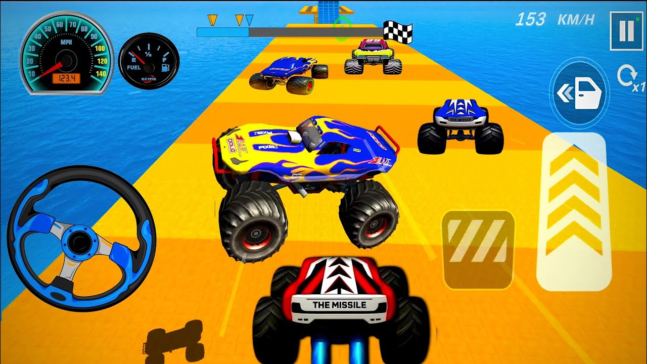 Monster Truck Stunt Racing - Car Game -Android Gameplay 😍 3D Game 🎮