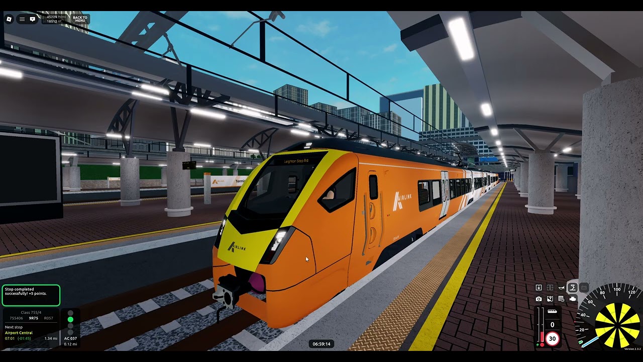 Roblox SCR v2.3.2 R057 Airport Terminal 3➡️Leighton Stepford Road (Class 755/4)