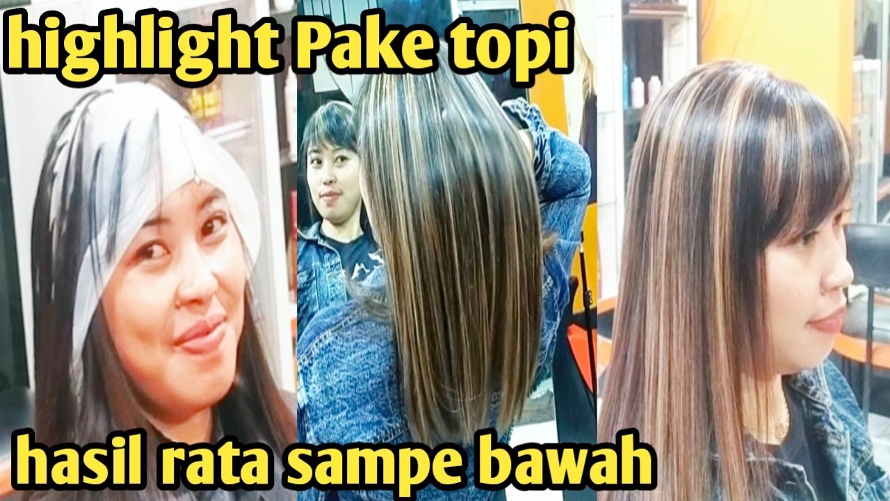 TUTORIAL highlight rambut ASH BLONDE Pake topi ~ hasil bisa rata sampe bawah
