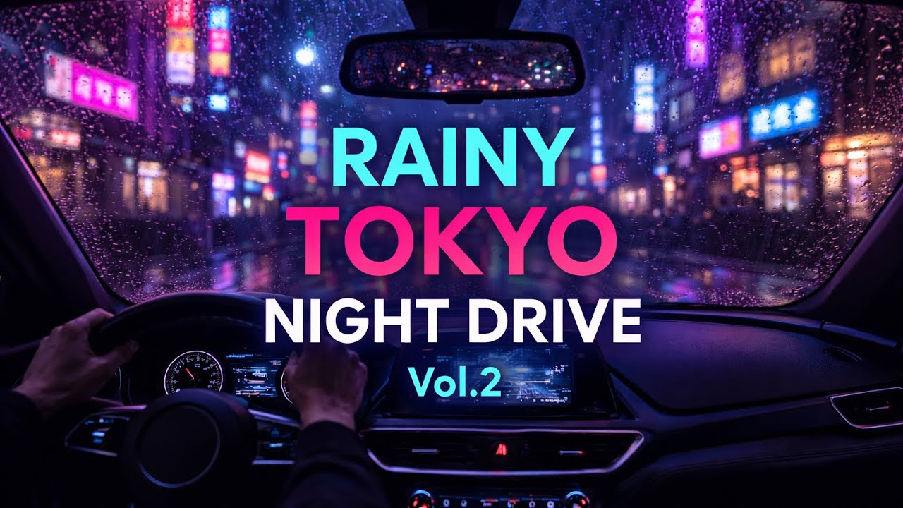 Rainy Tokyo Night Drive Vol.2 Cyberpunk Synthwave Ambient BGM