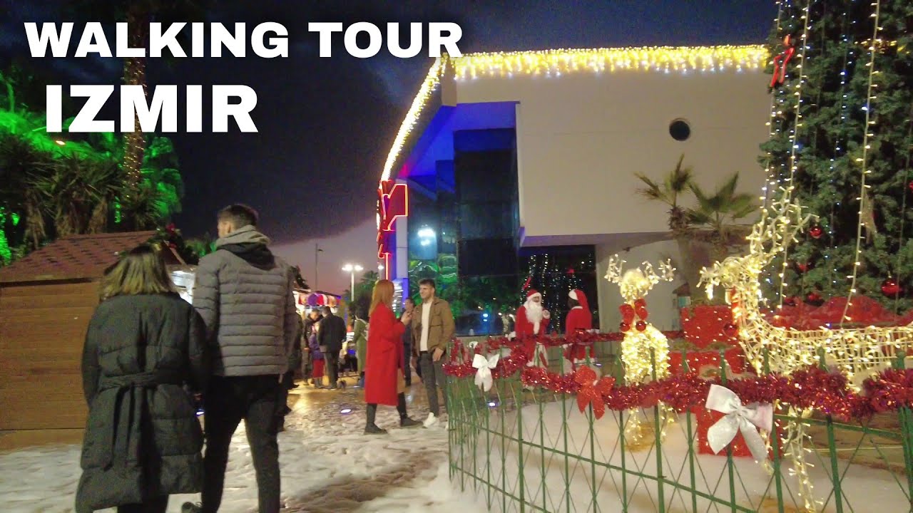 Izmır City Walking Tour, Bal&ccedil;ova Streets, Around Agora Mall 2022 Turkey (4K 60fps)