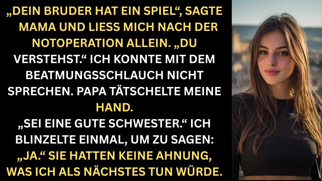 Meine Eltern haben mich nach meiner Notoperation im Krankenhaus zurückgelassen – Dein Bruder hat ein