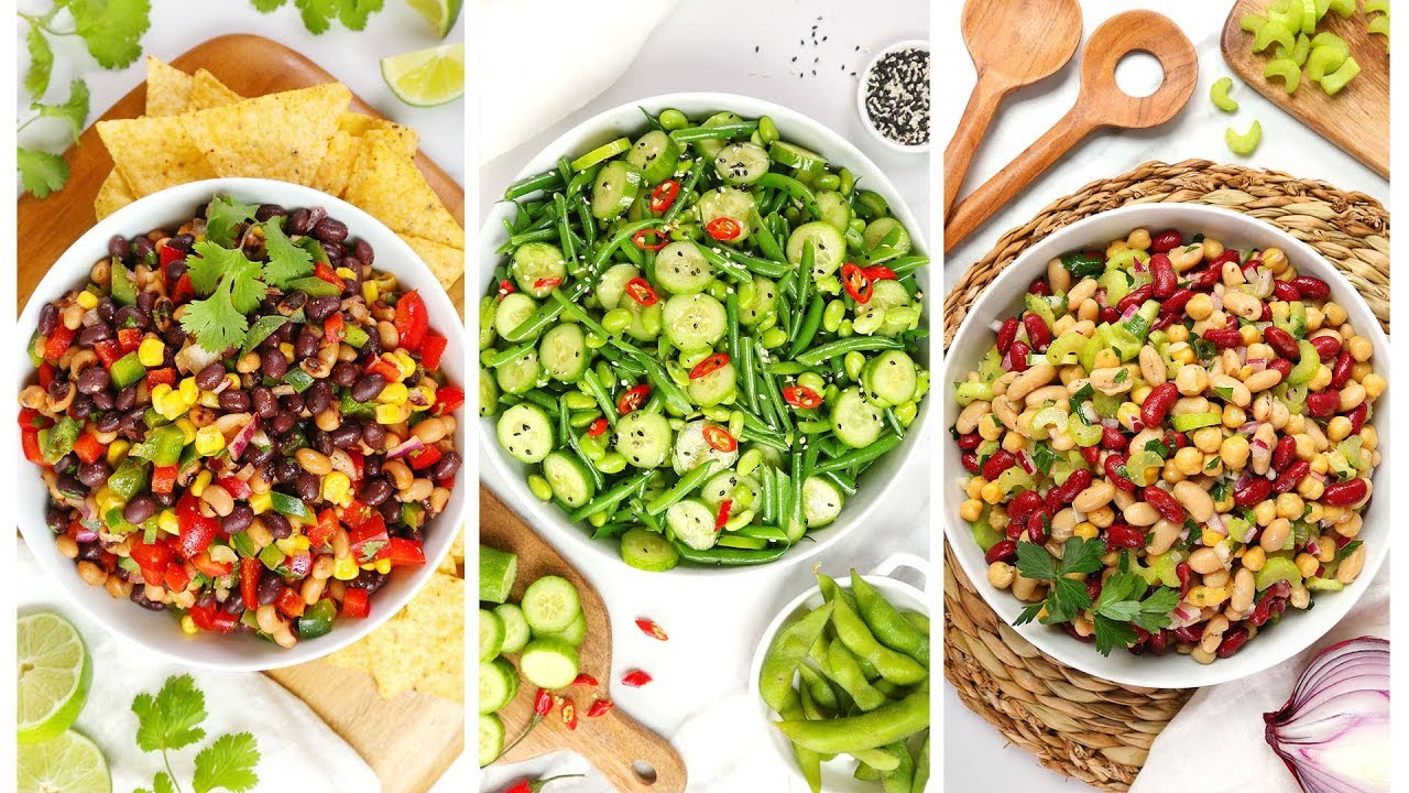 3 Healthy Bean Salad Recipes | Quick + Easy Meal Prep Ideas