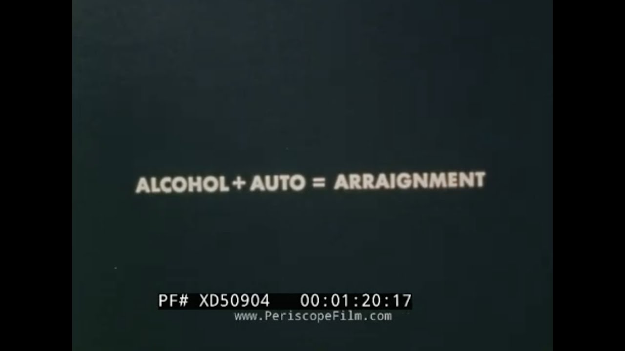 “ALCOHOL + AUTO = ARRAIGNMENT” 1970s ANTI-DUI DRUNK DRIVING   EDUCATIONAL / DRIVER'S ED FILM XD50904