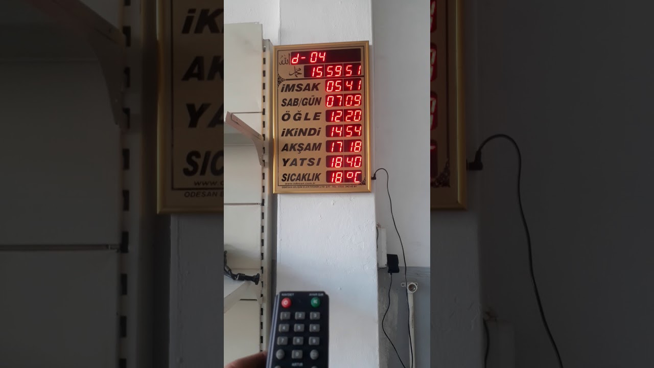 Namaz vakit ayarlama