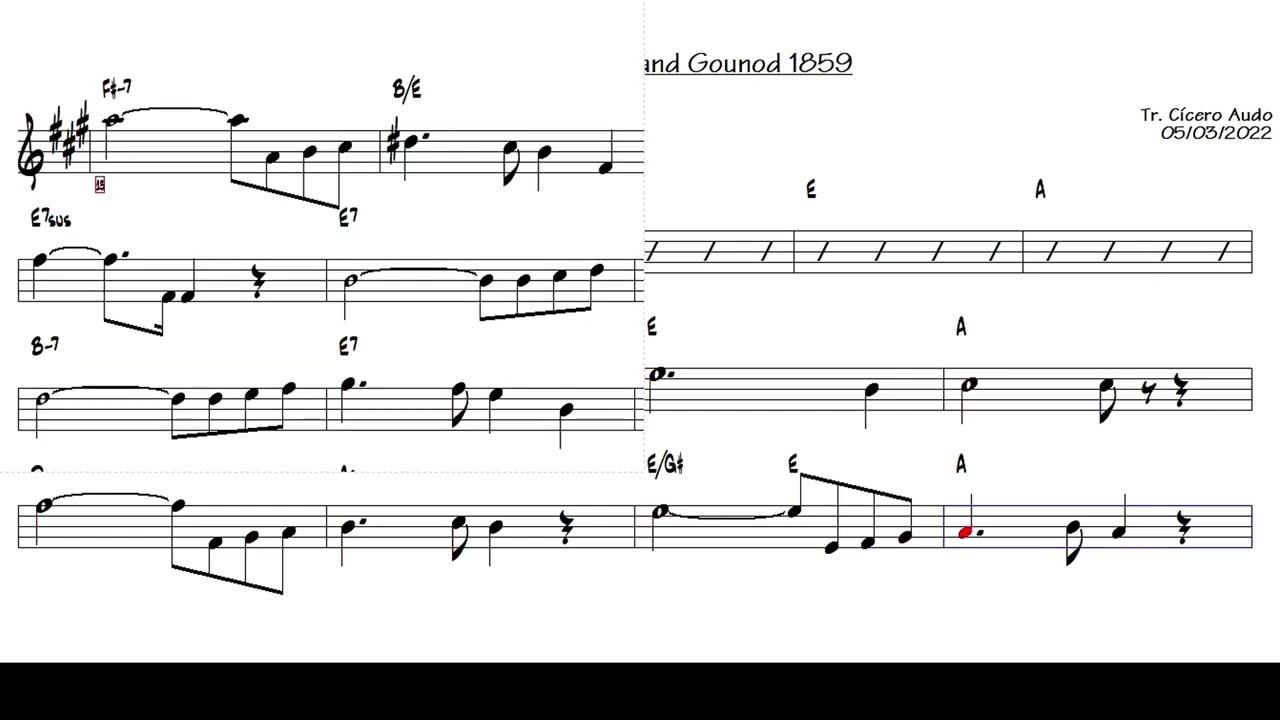Ave Maria - Bach and Gounod 1859 (Alto Sax Eb) [Sheet music]