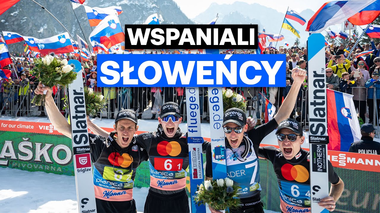 Lot Anze Laniska, który przypieczętował zwycięstwo Słoweńców w Planicy