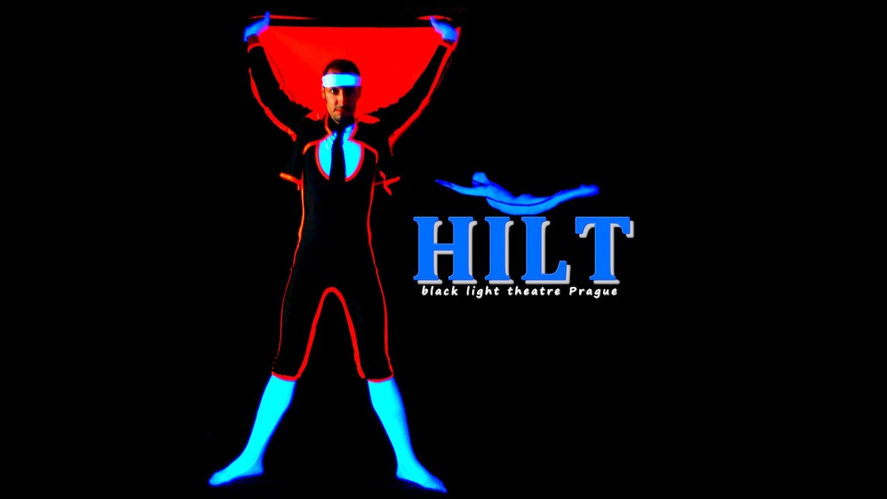 UV black light theatre - disco show - Teatro negro - https://hilt-theatre.cz