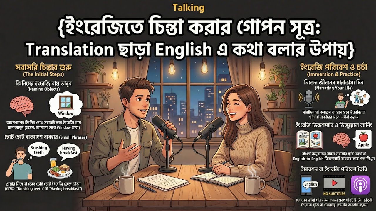 ইংরেজিতে কথা বলার সময় তোতলানো বন্ধ করুন এখনই! Podcast Conversation bangla to english Translation.
