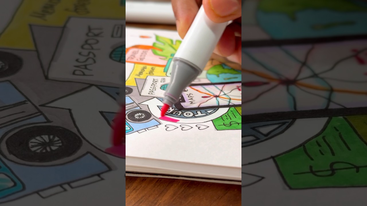 Doodle with me 3 How to draw doodle art for beginners #satisfying #doodle #art