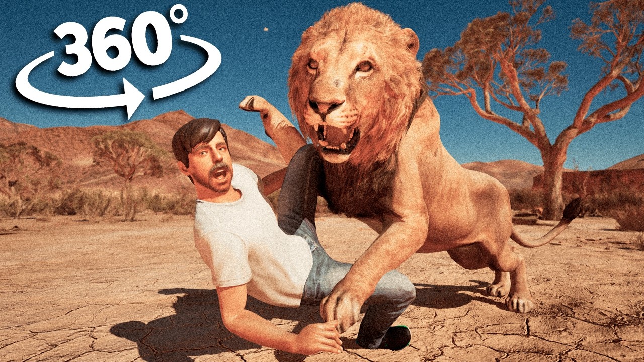 360&deg; VR Adventure Wild Lion Breaks Into Our Safari Cage