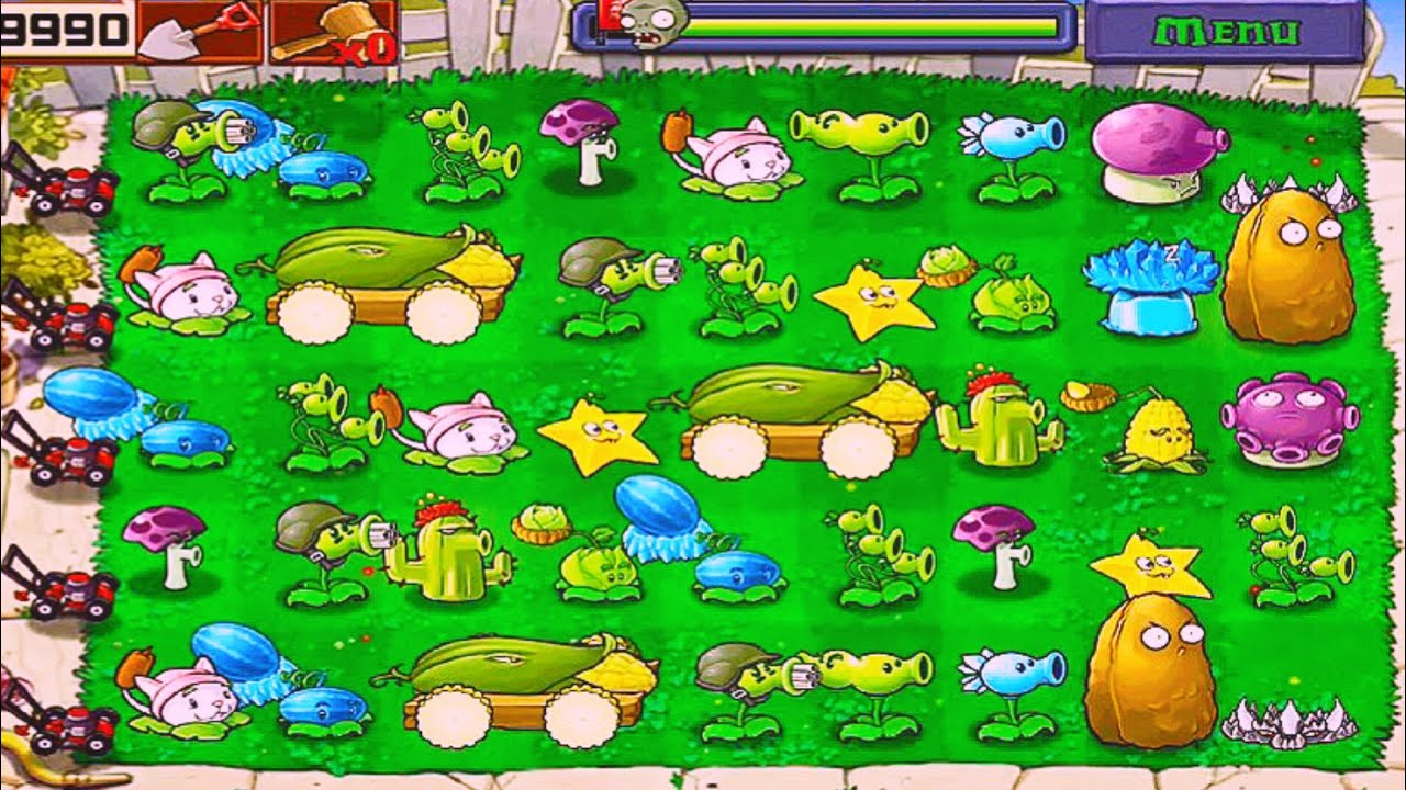 Plants Vs Zombies | Survival Day | All Plants Vs All Zombies Gameplay Full HD 1080p 60fps