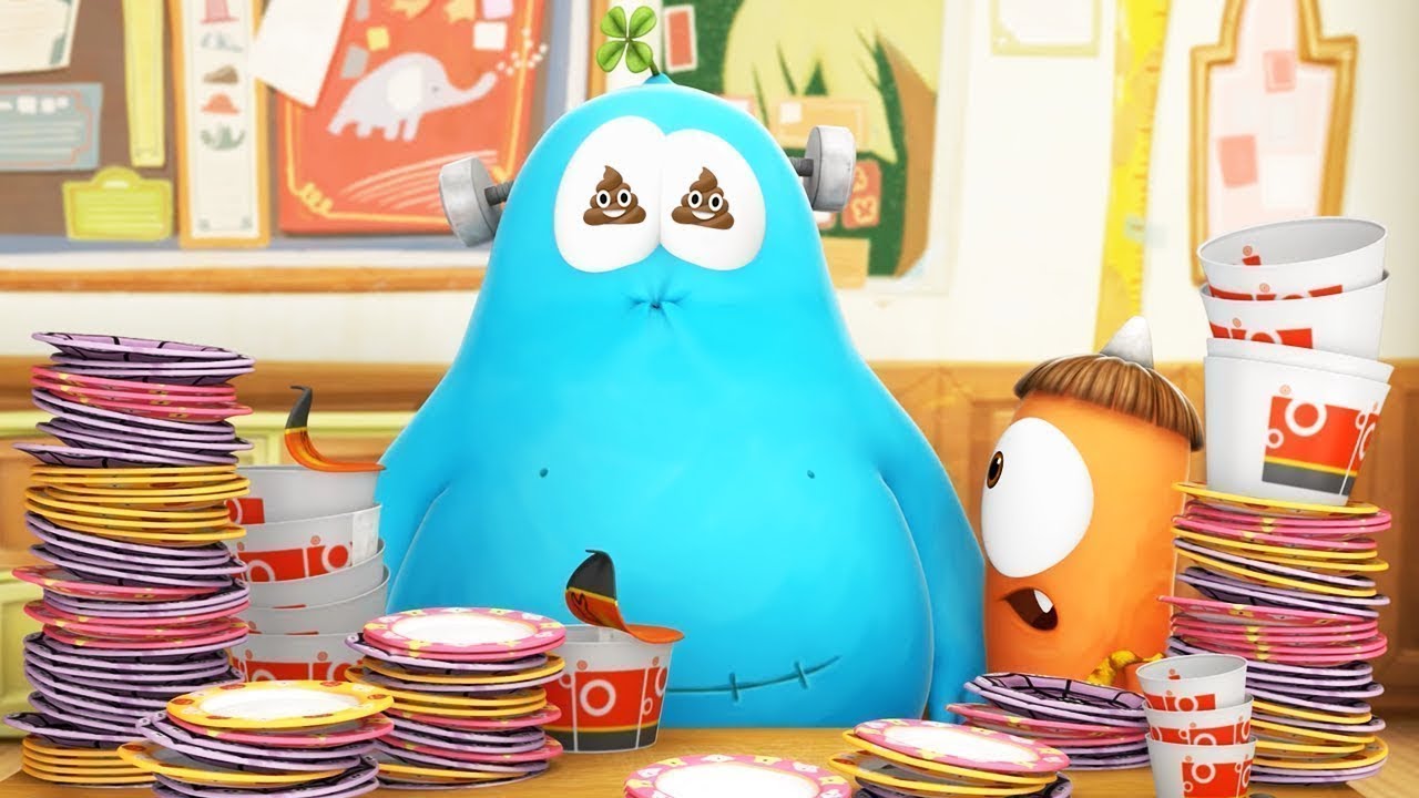 Spookiz Too Much Food Equals Toilet Time 스푸키즈 | Funny Animated Cartoon | Videos For Kids
