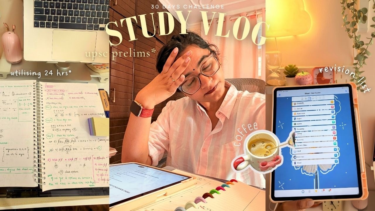 UPSC Study vlog📖☕️✨|late night studies,exam timetable,coffee,and mocks ✍️ | shavlogs