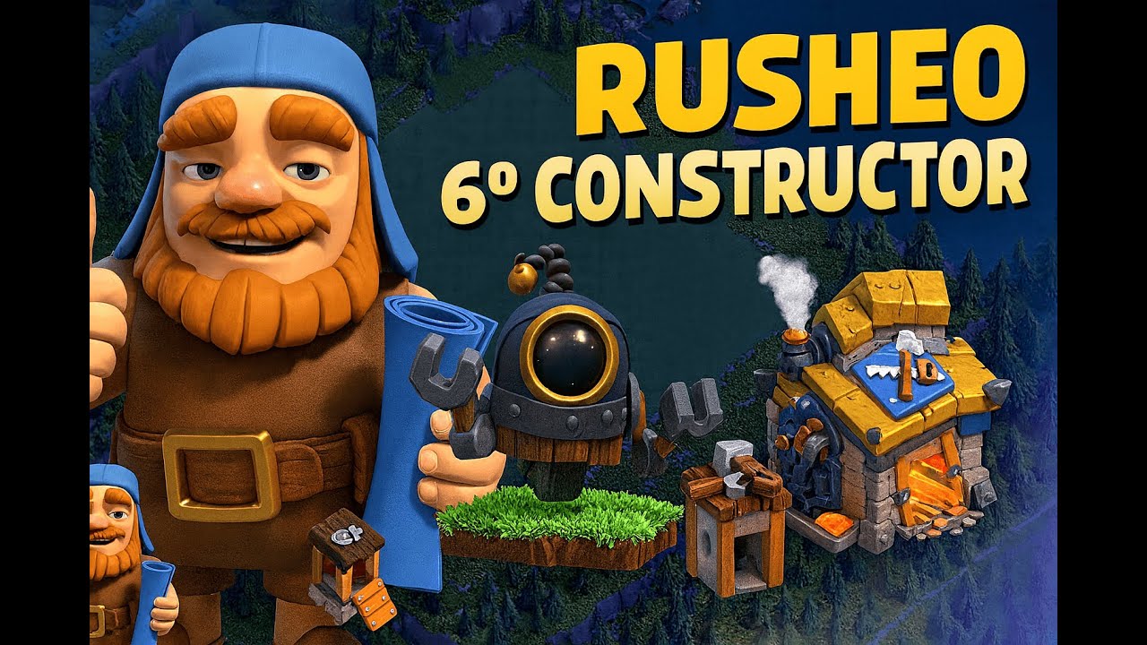 CÓMO RUSHEAR al SEXTO CONSTRUCTOR🔨| MÉTODO MÁS RÁPIDO⚡| CLASH OF CLANS 