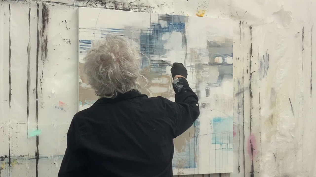 DAY 16—How to Stay Loose Abstracts / palette knife / neutral colors @JudeRemediosAbstracts