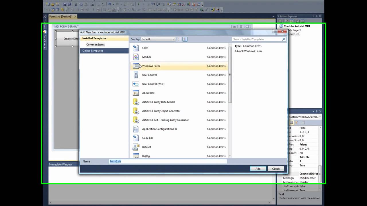 How to make an MDI form in visual basic 2008/2010