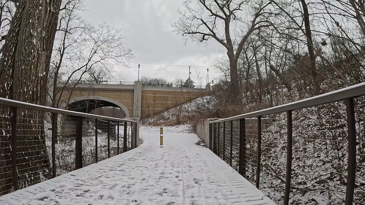 Minnehaha Creek Bike Ride in the  Snow | Minneapolis, MN | January 10, 2025