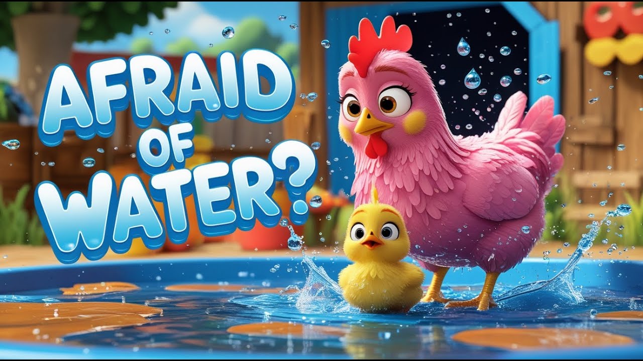 The Little Chick Who Was Afraid of Water 💦 | Galinha Rosinha