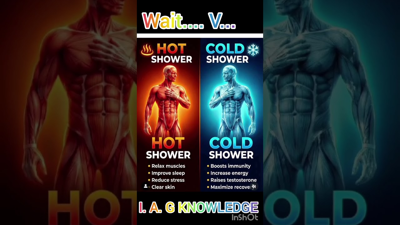 Hot Shower vs Cold Shower 👆👆