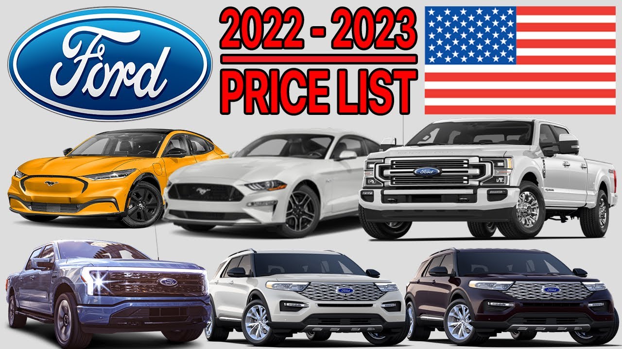 Ford Car Price List USA 2022 to 2023