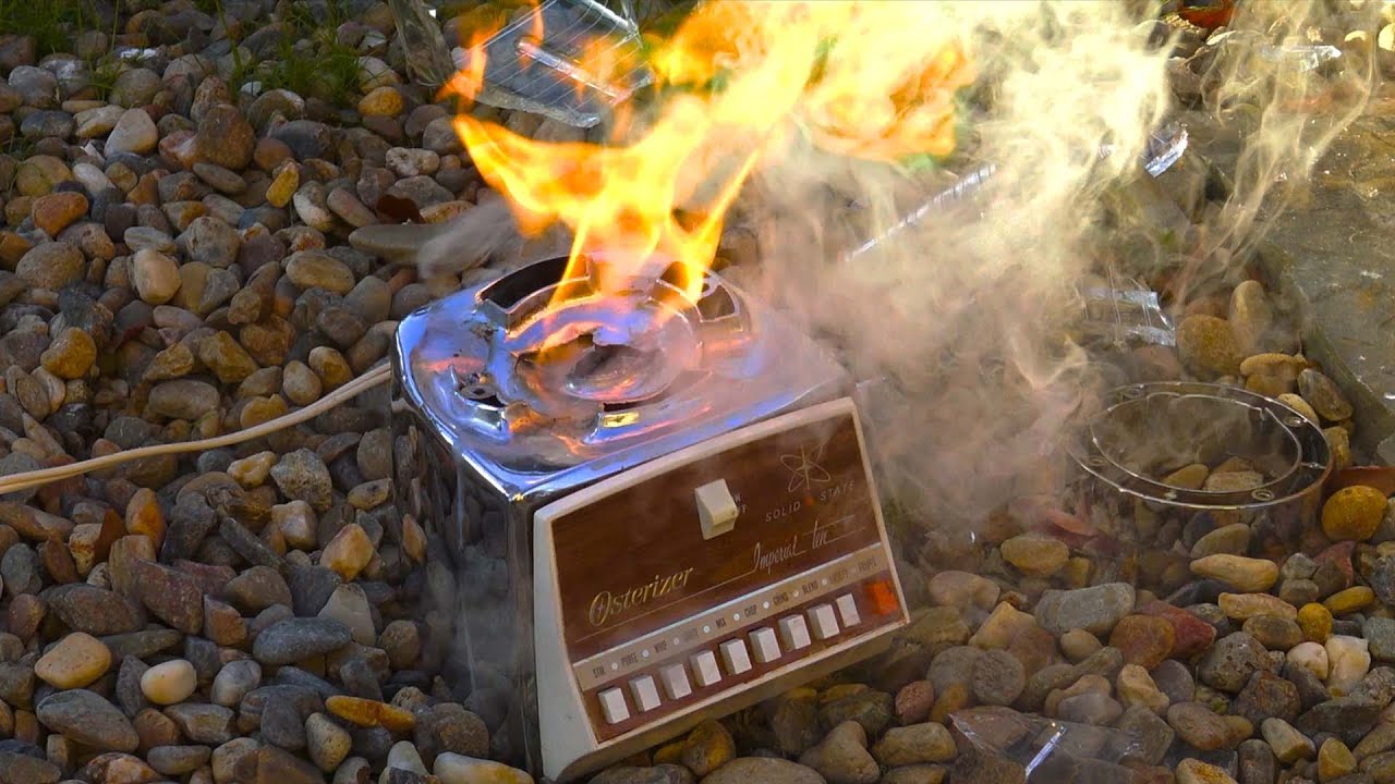 Vintage Osterizer Blender Destruction & Motor Burnout