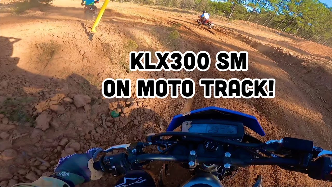 Taking KLX300SM on a Motocross Track!