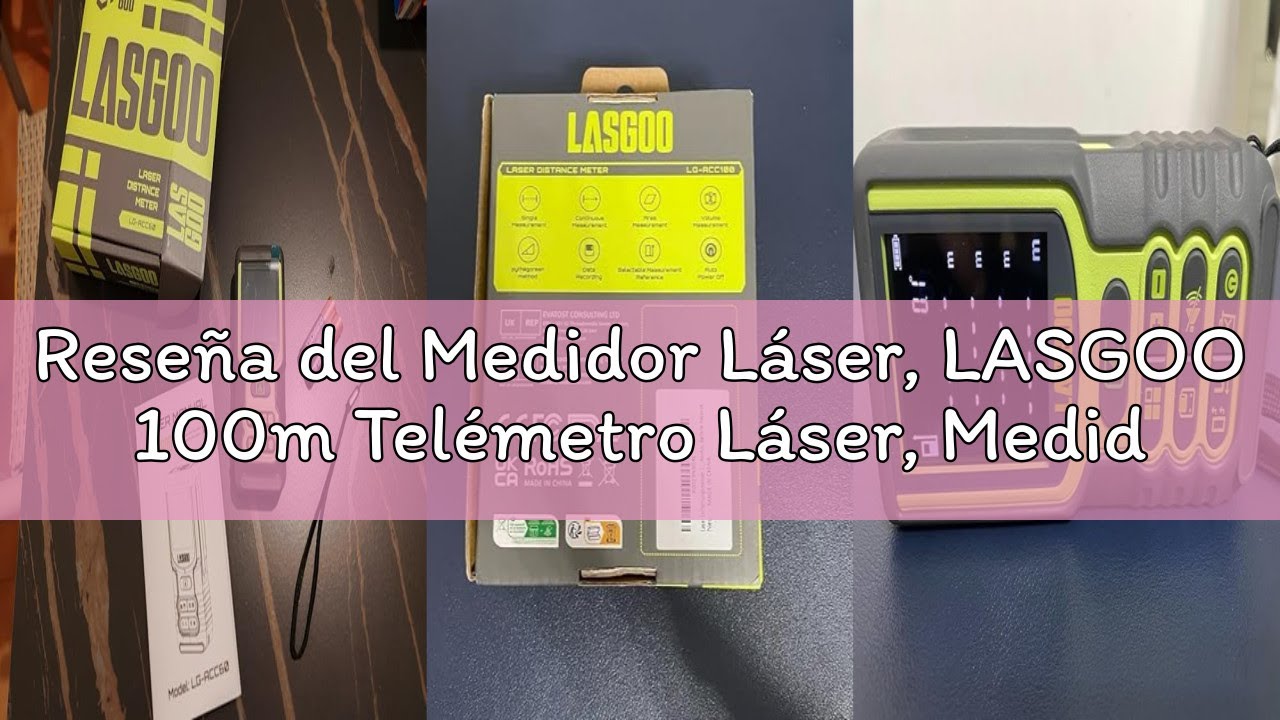Reseña del Medidor Láser, LASGOO 100m Telémetro Láser, Medidor de Distancia Láser con Sensor de Ángu
