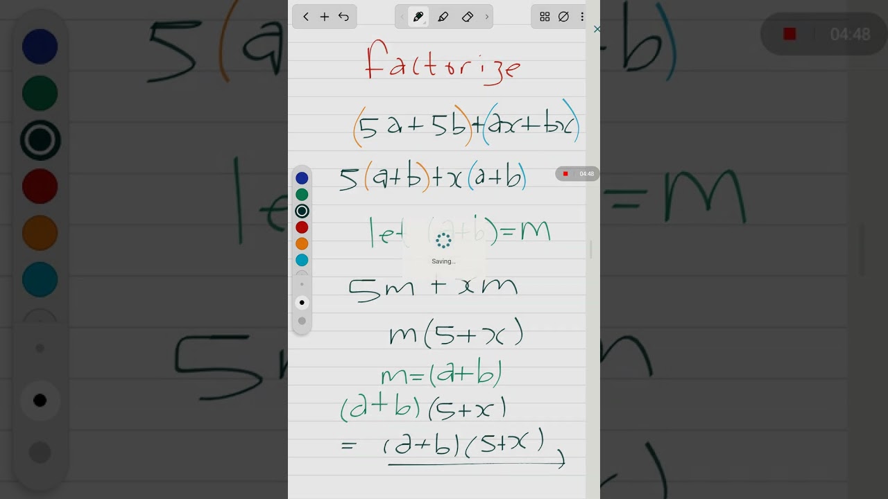Factoring by grouping 1