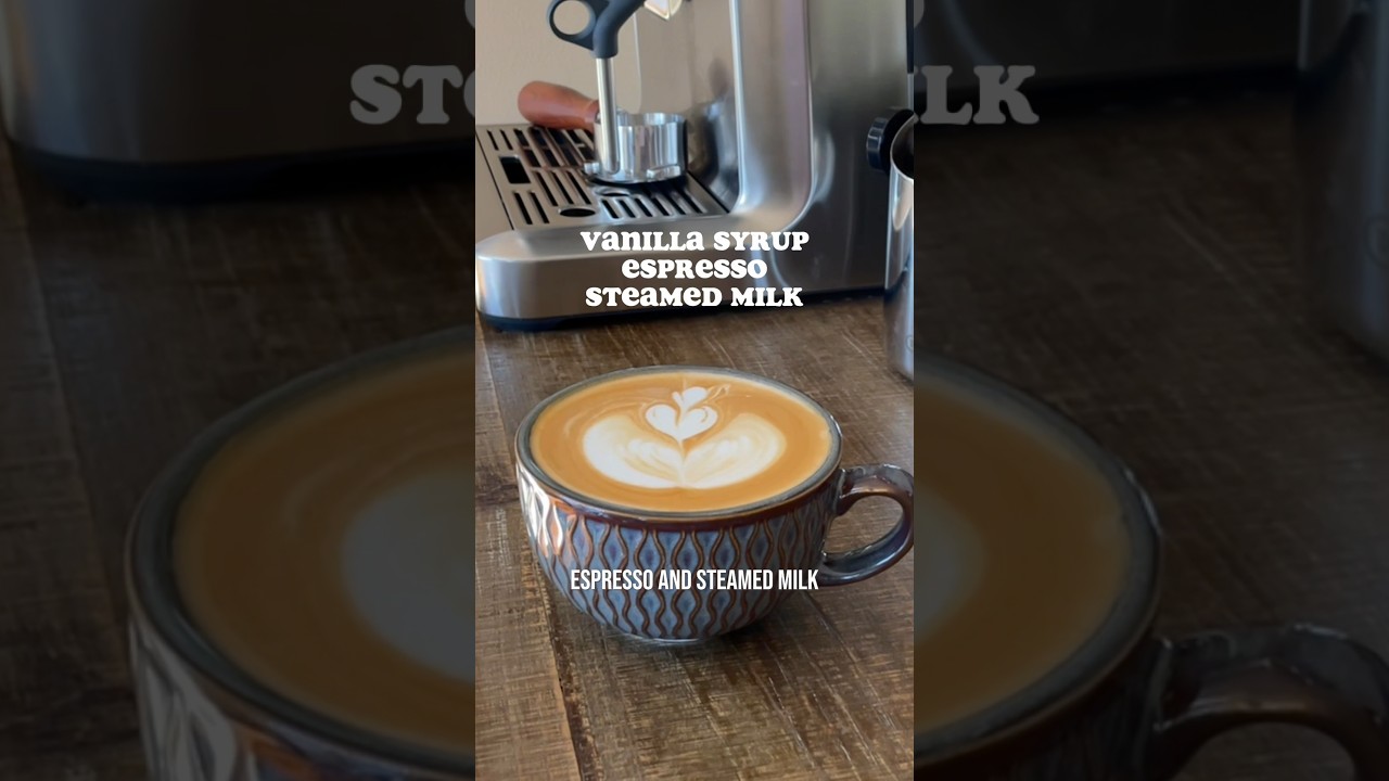 How to make a hot vanilla latte #vanilla #latte #latteart #howto #coffee