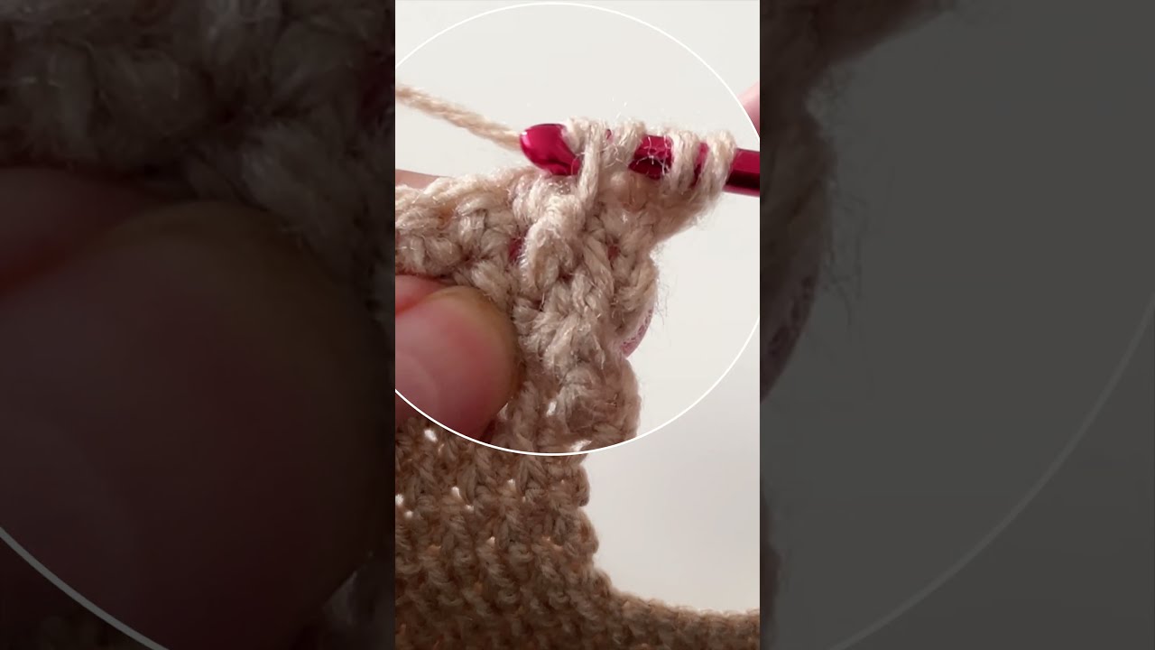 How to crochet a dc and fpdc together #shorts