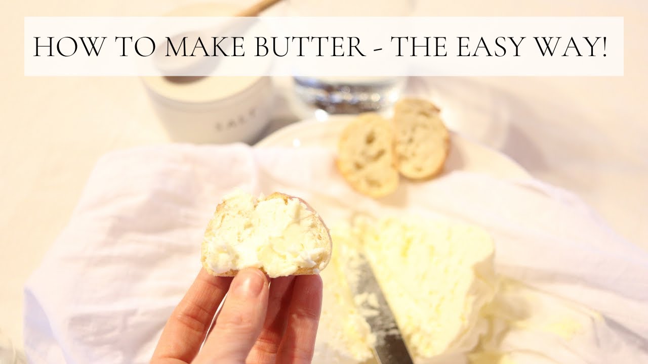 HOW TO MAKE HOMEMADE BUTTER WITH YOUR FOOD PROCESSOR | HOMEMADE ON OUR HOMESTEAD