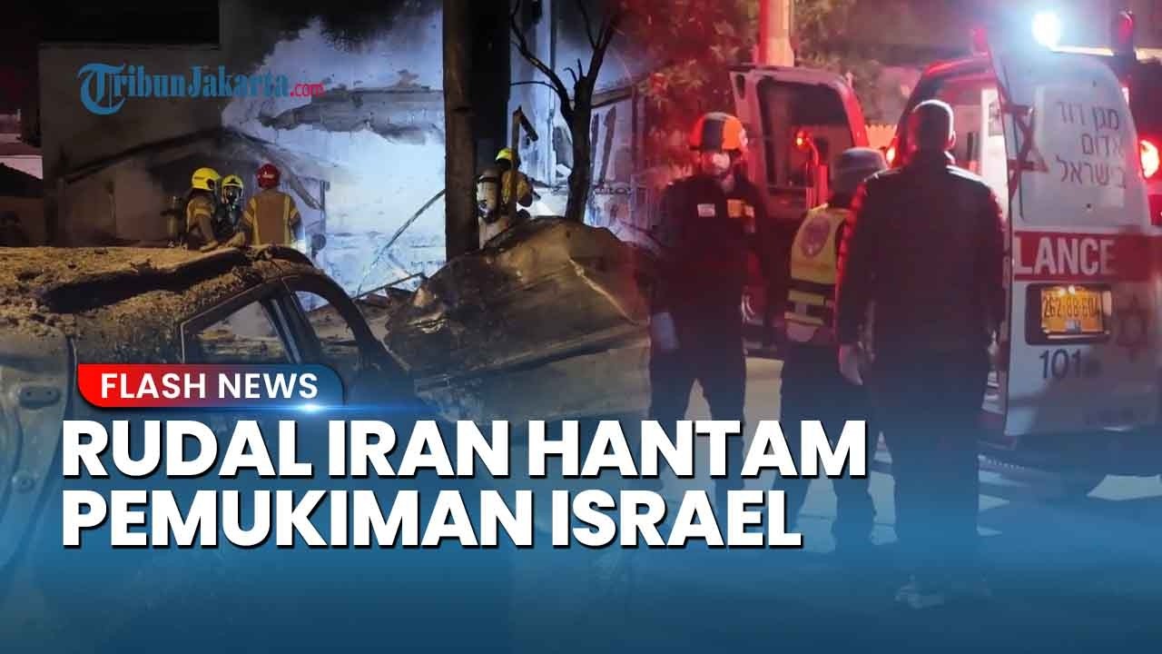 Pemukiman di Israel Porak-poranda Dihantam Rudal Iran, Warga Panik Berlarian Masuk Bungker