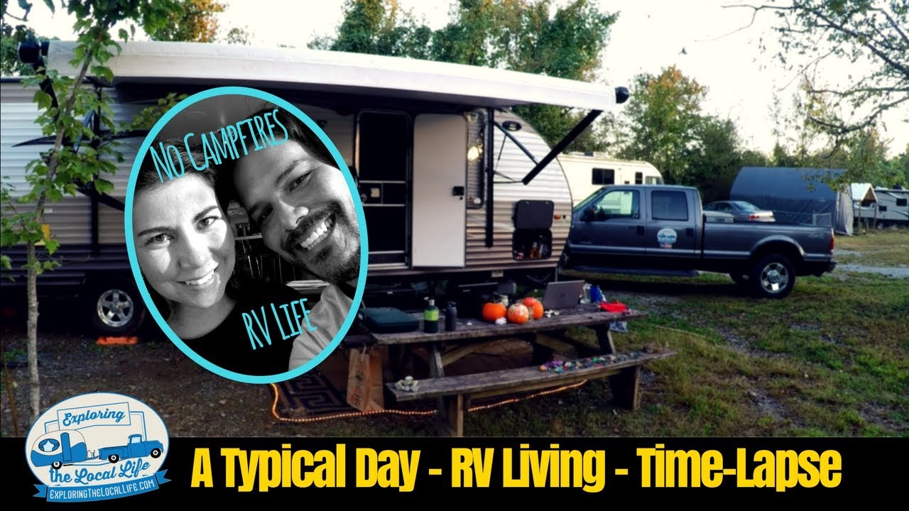 RV Living - A Typical Evening at the RV Park - Time Lapse