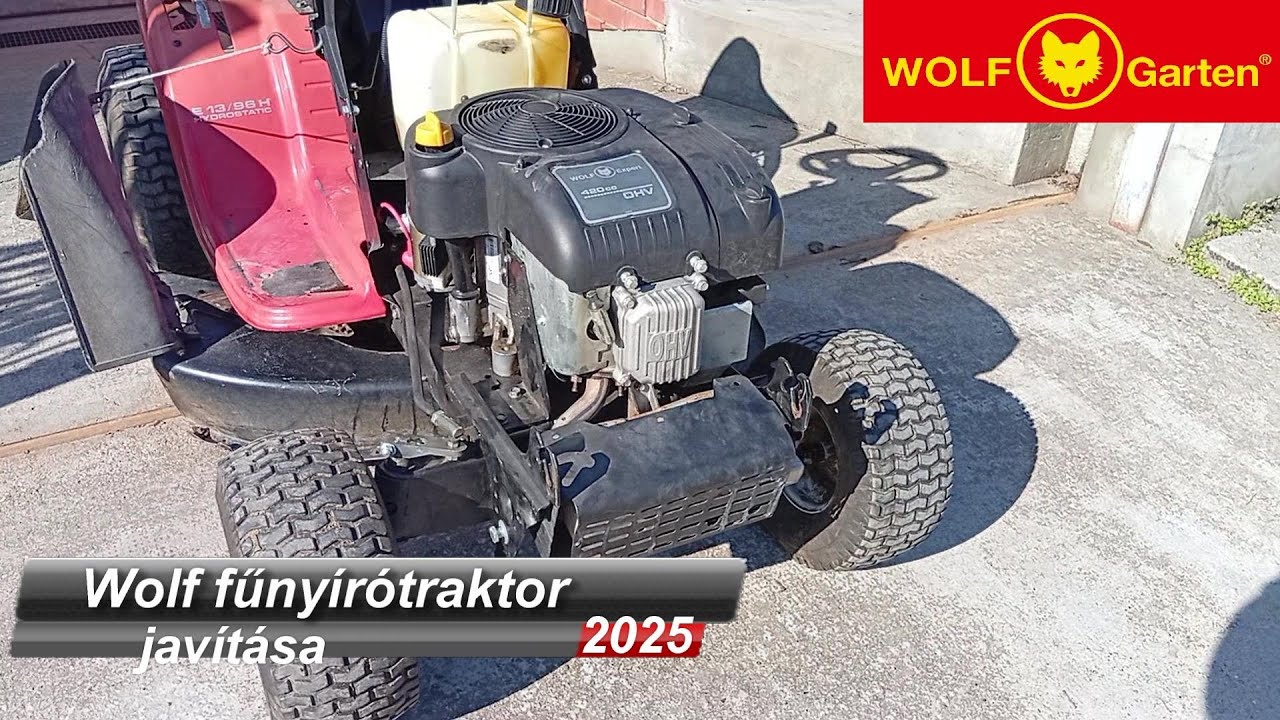 Wolf fűnyírótraktor javítása